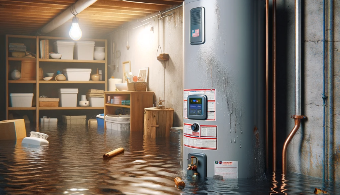 hot water heater flooded house
